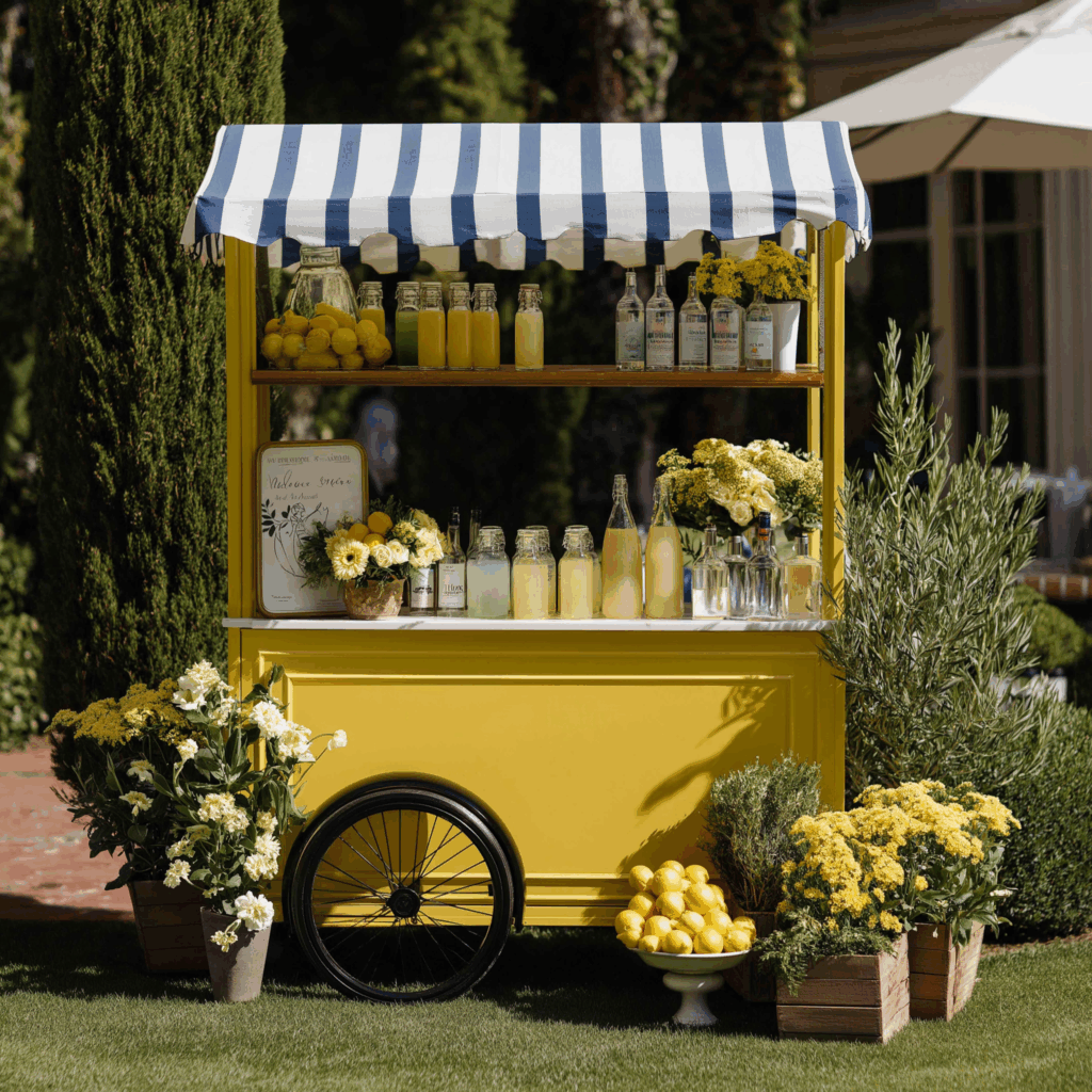 lemonade bar wedding idea; South Jersey and New York City event venue + catering; Cherry Hill, New Jersey venue; Marian House